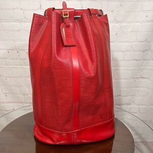 LOUIS VUITTON Epi Randonnee GM Castillan Red. Big Roomy Backpack Host Pick!!!!